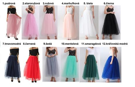 Dlha tutu maxi sukňa rozne farby skladom nova, 34 - xs