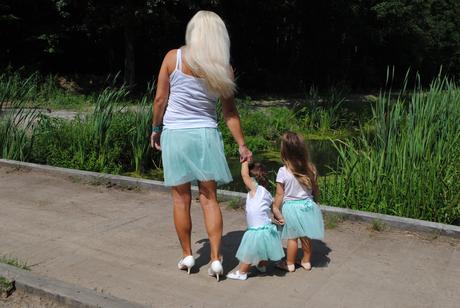 Tylové sukne mama a dcera,  cena spolu, 80 / 86 / 92 / 98 / 104
