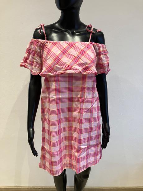 Ružové kockované šaty fb sister (s), s