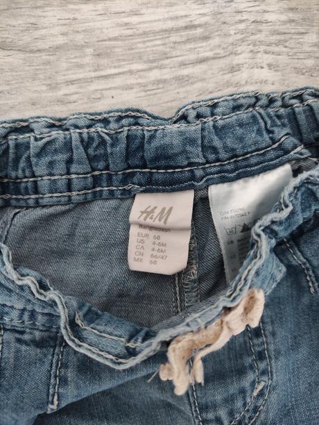 Riflové šortky, h&m,68