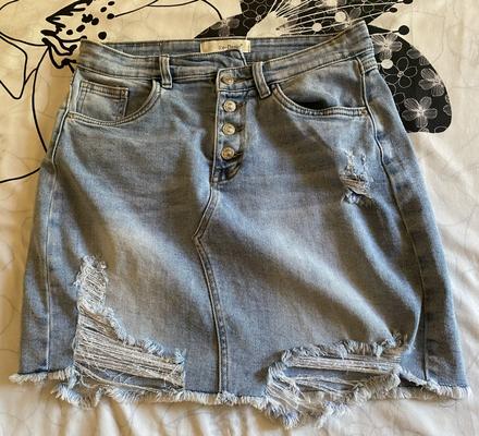 Potrhaná sukňa re - dress jeans v. l, l