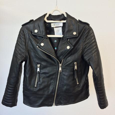 Bunda motorkárska dievčenská h&m č.110, 4-5y, h&m,110