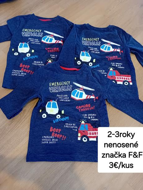 Trička rôzne veľkosti, 98