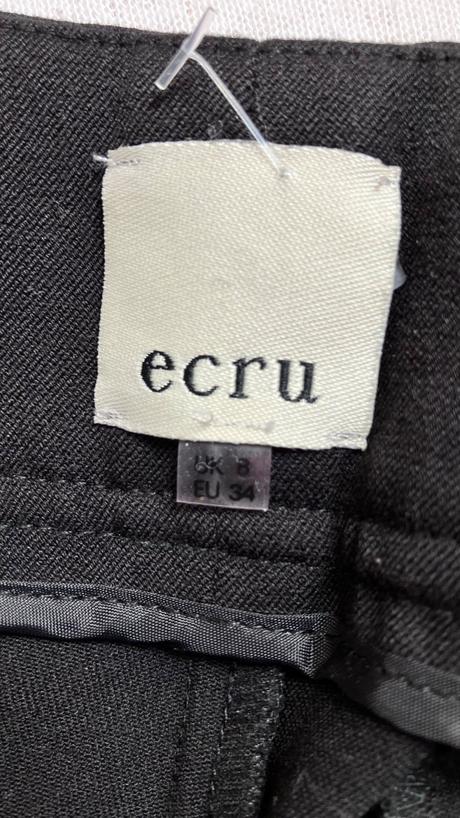 Dámske čierne elegantné nohavice ecru (34), xs