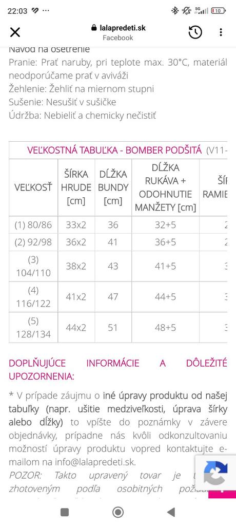 Bomber bunda podsita ľaľa, 116