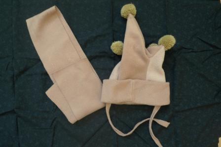 Teplá hnedá čapička a šál, 74