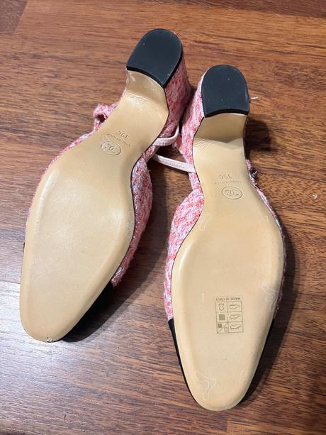 Topánky tweedove ružové, 38