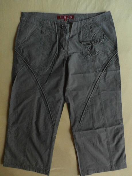 3/4 tmavošedé nohavice, m