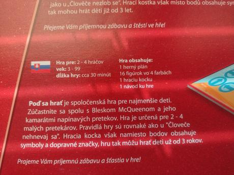Pod sa hrať  - spoločenská hra cars, 