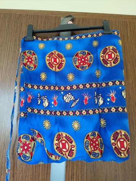 Ľahká sukňa na plavky na uviazanie, dĺžka 45 cm, o, 