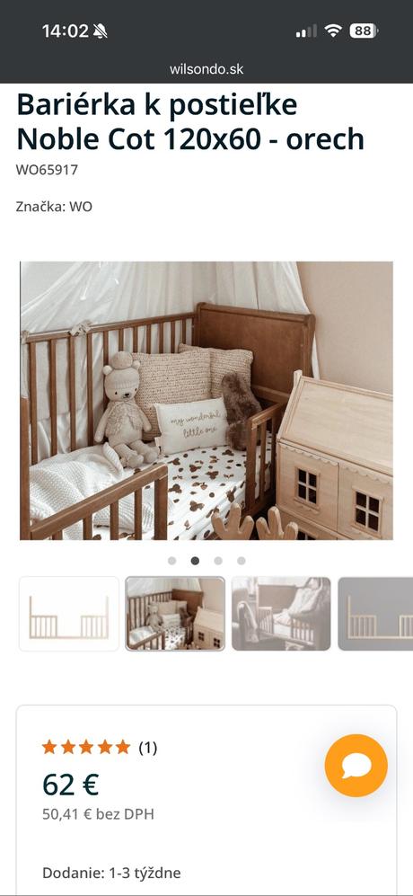 Detská postieľka 120x60 cm vintage noble cot, šírka (cm): 60,dĺžka (cm): 120