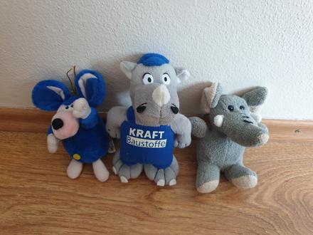 Plyšový nosorožec, myš a slon,