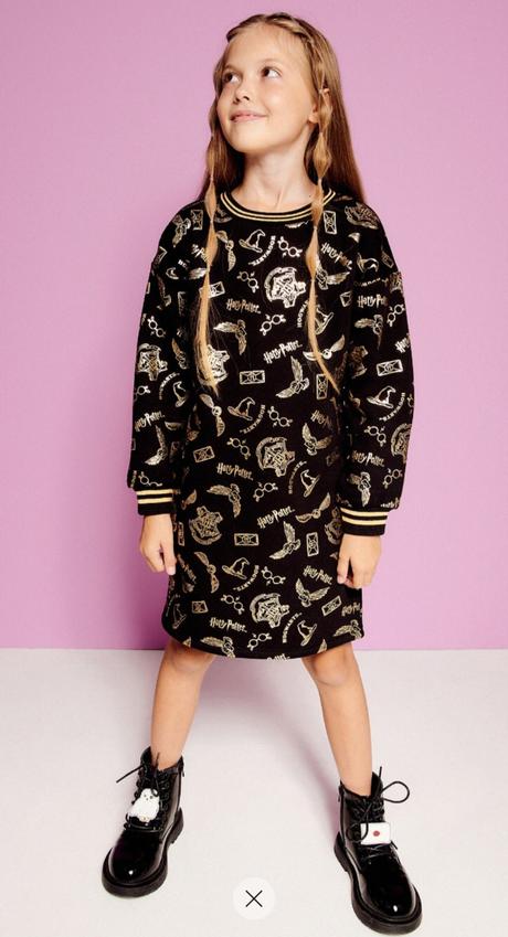 Dievčenské zateplené šaty harry potter + darček, reserved,134