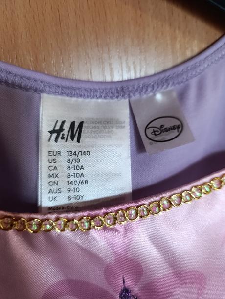 Šaty na karneval zlatovláska hm 134/140, h&m,134