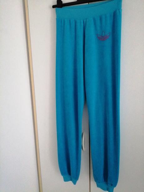 Komplet tyrkysovy adidas, sametovy vel. m, adidas,m