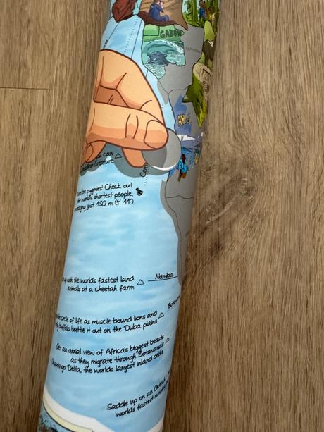 Stieracia mapa sveta 97,5x56 cm v tubuse, 