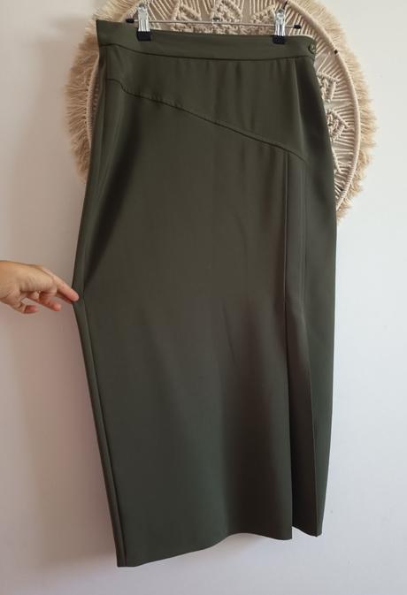 Khaki maxi sukňa, m