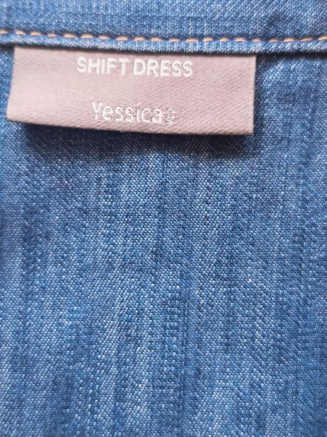 Riflové šaty, c&a,34