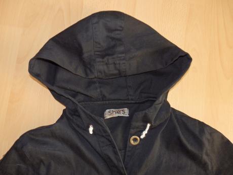 Cierna damska jarna bunda, s