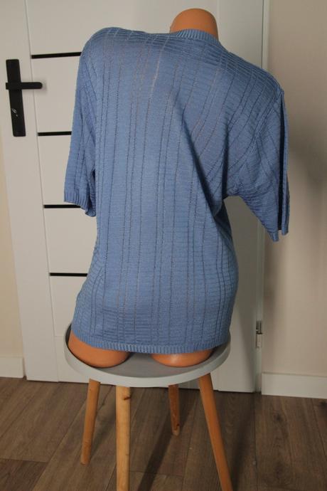 Modrý pletený sveter, xl, xl
