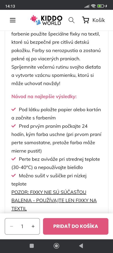 Set pyžamo veľkosť 122 + fixky na vyfarbovanie, 122