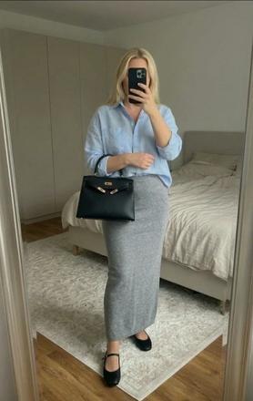 Kašmírová sukňa vlnená, l