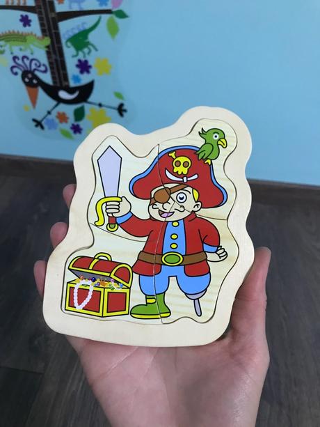 Drevené mini puzzle,