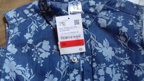 Rifľové šaty, c&a,134