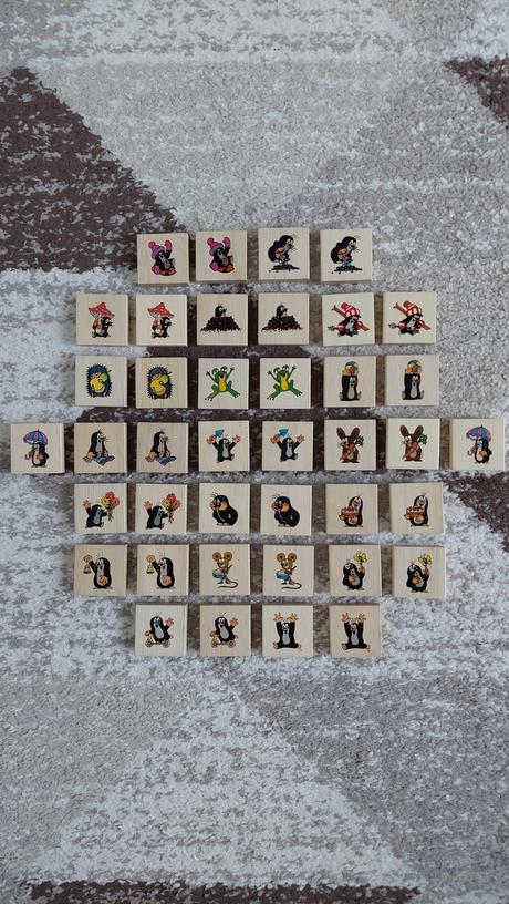 Drevené pexeso krtko 40ks, 