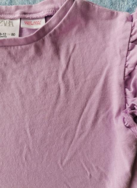 Fialkove tričko s volanom, zara,80