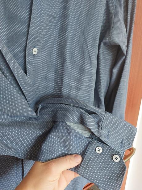 Modrá pánska košeľa adam veľ.45, 45