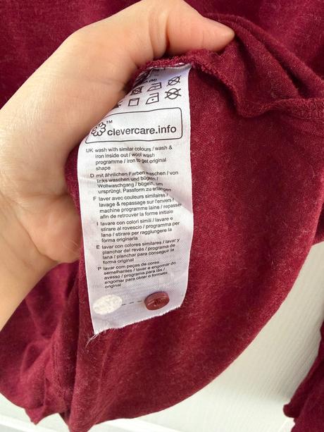 Bordový rolák zo zmesi viskózy a vlny, esprit,m