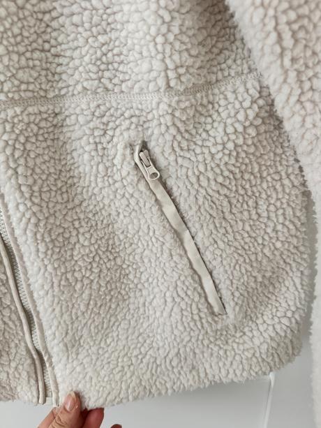 Biela huňata bundička h&m, h&m,xs