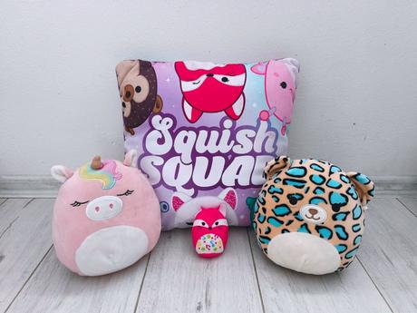 Squishmallows plyšáci + vankúš, 