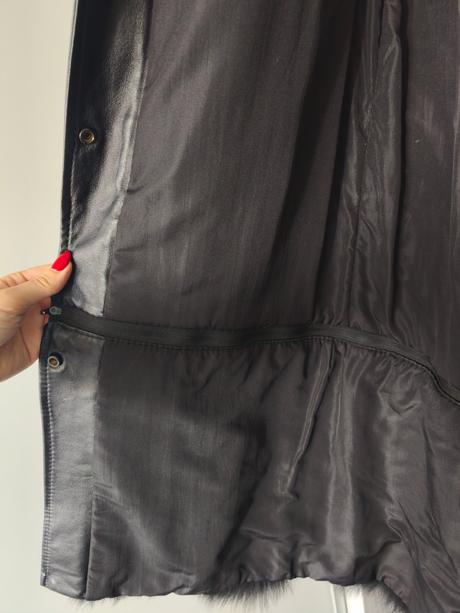 Dlha kozusinova vesta z lisky max leather, s