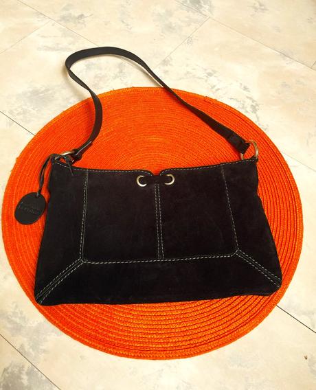 Kožená semišová kabelka, 