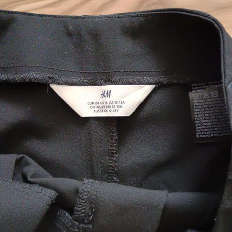 Čierne nohavice h&m 158, h&m,158