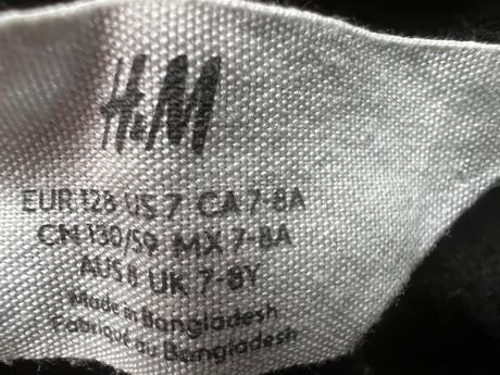 Čierne mierne zateplené legíny, h&m,128