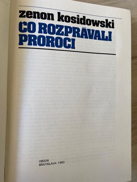 Stará kniha zenon kosidowski čo rozprávali proroci,