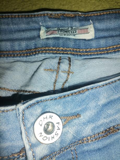 Dámske riflové krátke nohavice/kraťasy, dromedar,28