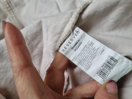 1x oblečené krémové rifľové šaty reserved 38, reserved,38