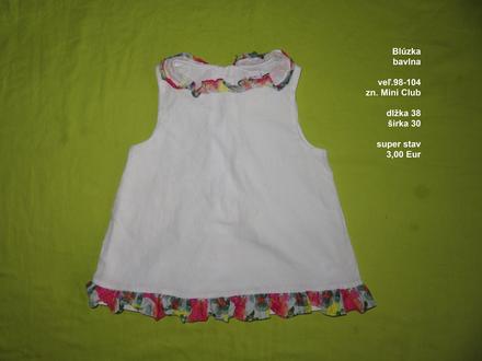 Blúzka, miniclub,104