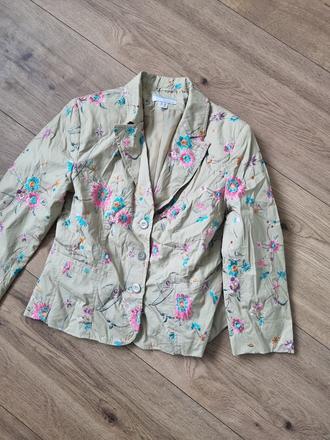 Okerové vyšívané sako heine 36, 36