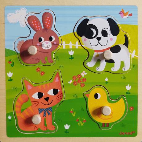 Janod drevené vkladanie puzzle pre najmenších,