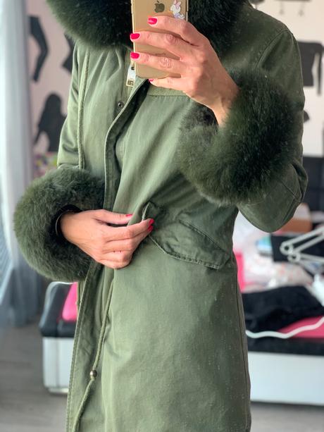 Zimna bunda parka s kozusinkou, m