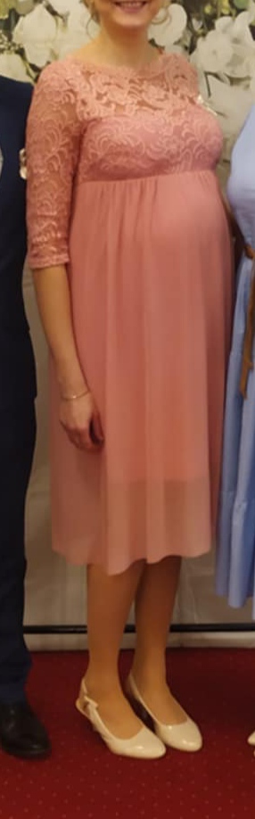 Tehotenské šaty slávnostné midi, m