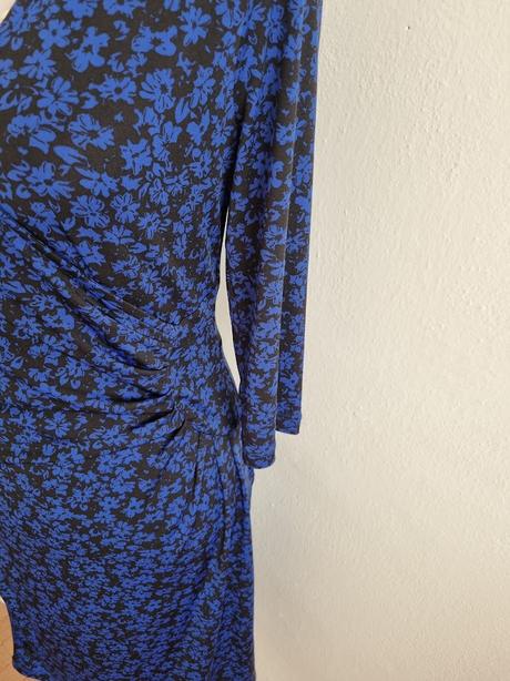 Modro čierne elast.šaty orsay 38, orsay,38