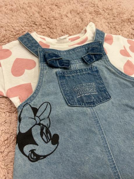 Minnie rifľové šaty a tričko na leto, disney,74