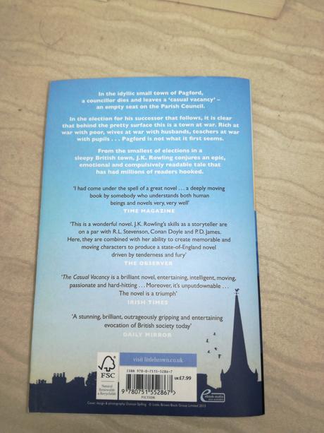 J k rowling - the casual vacancy v anglictine xs24, 