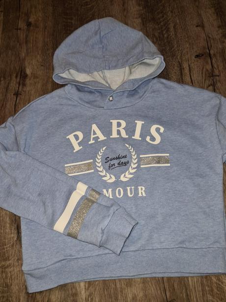 Mikina crop top, h&m,134